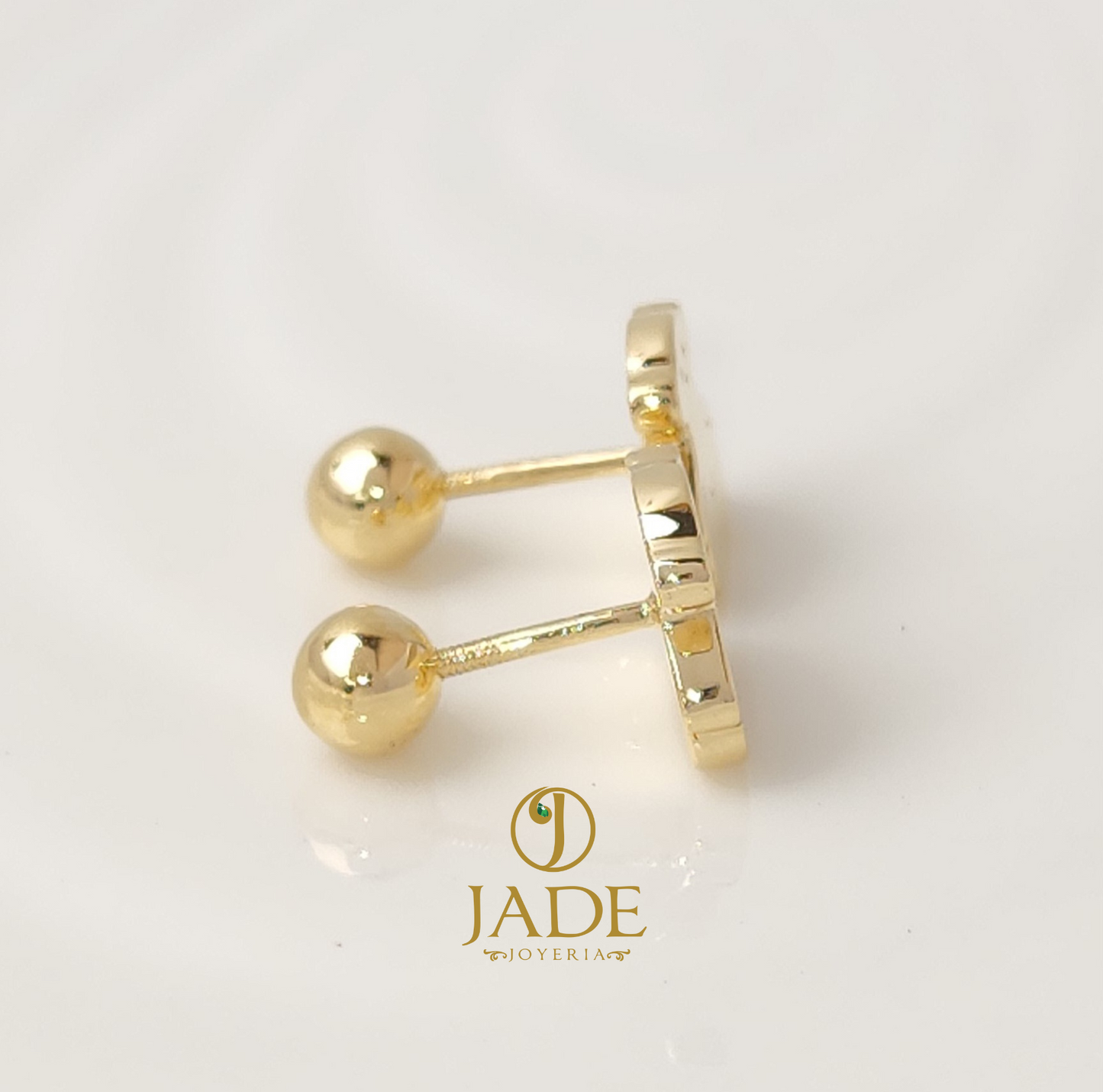 Aretes enroscables tous en oro 18k