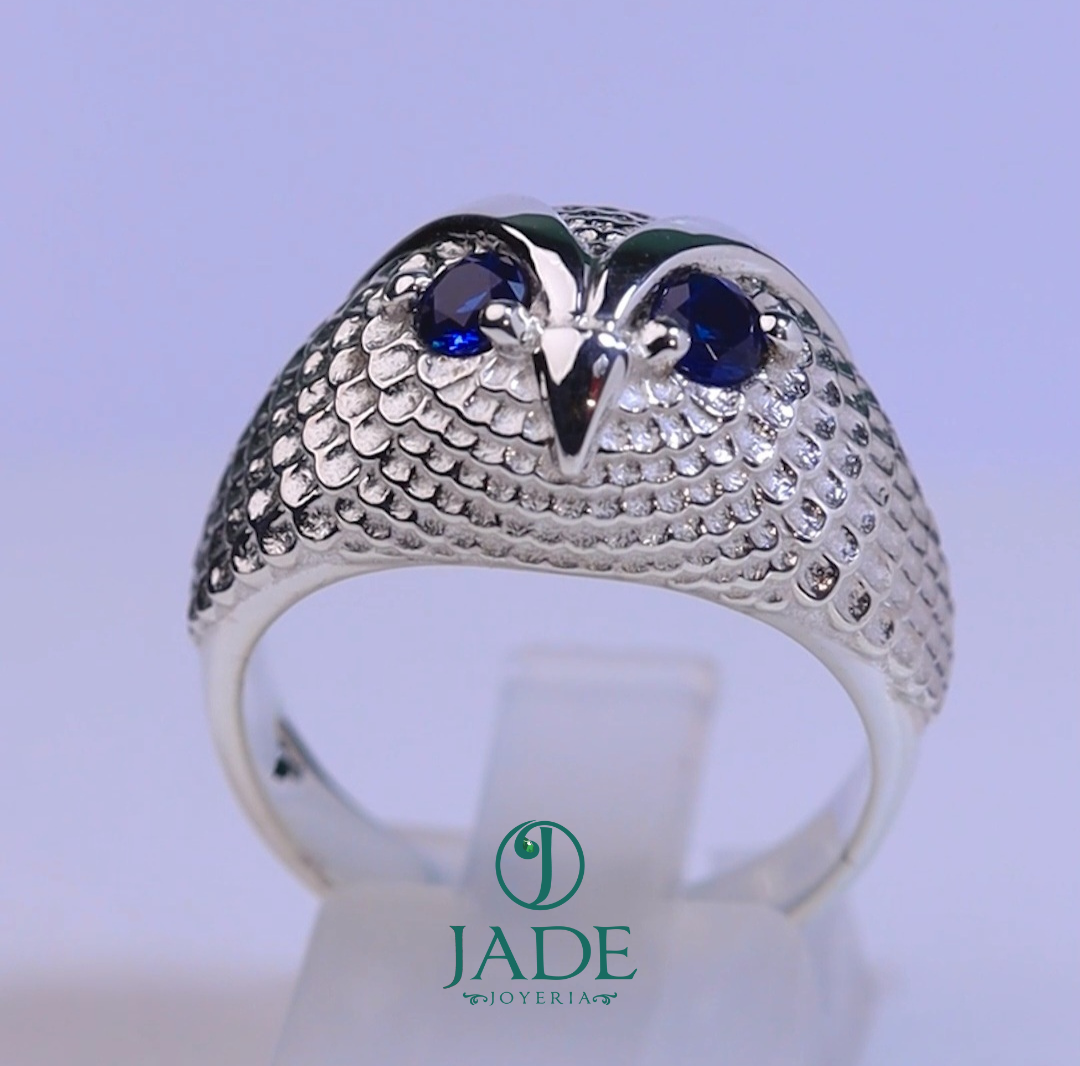 Anillo de Buho en plata ley