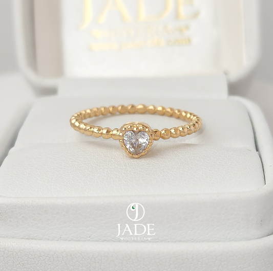 Anillo Corazón Princess en oro 18k