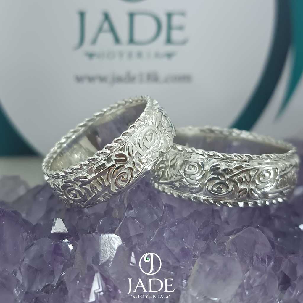 Aros de matrimonio Flower