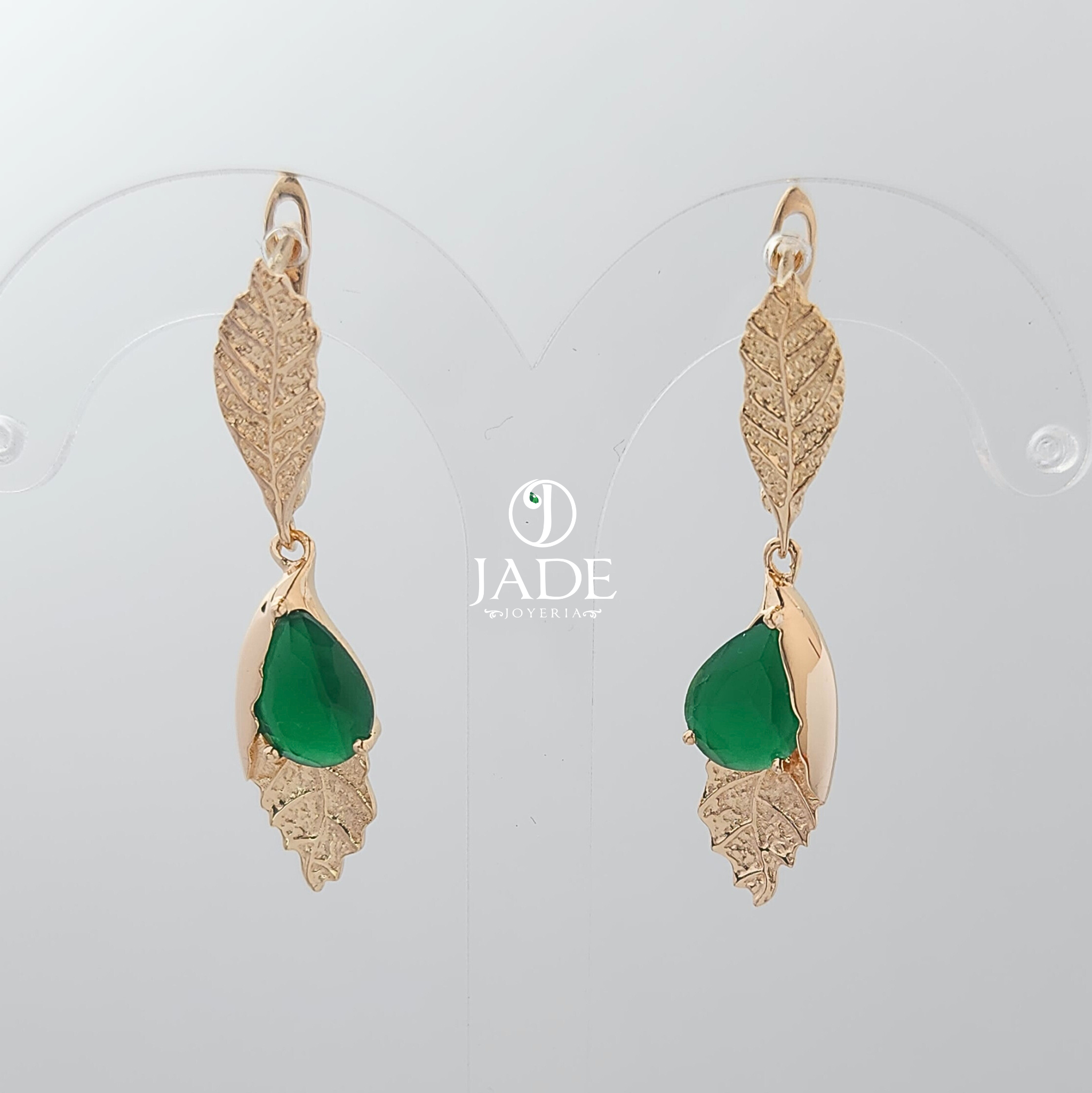 Aretes de hoja colgante