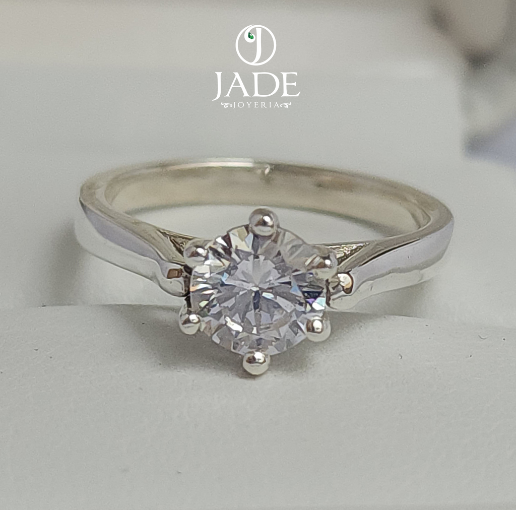 Anillo de compromiso Royal en plata ley