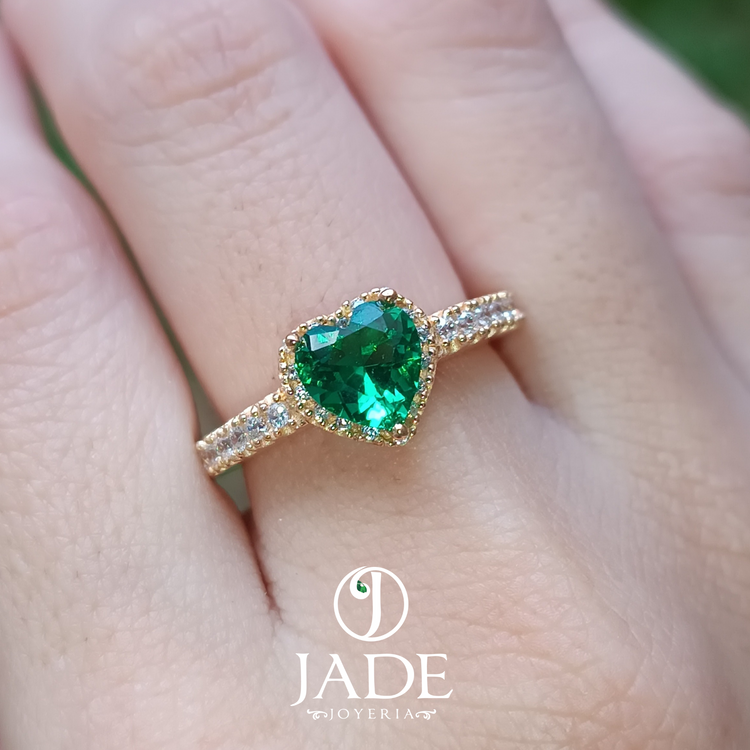 Anillo Sailor Moon Verde en oro 18k – Jade18k (vista 3)