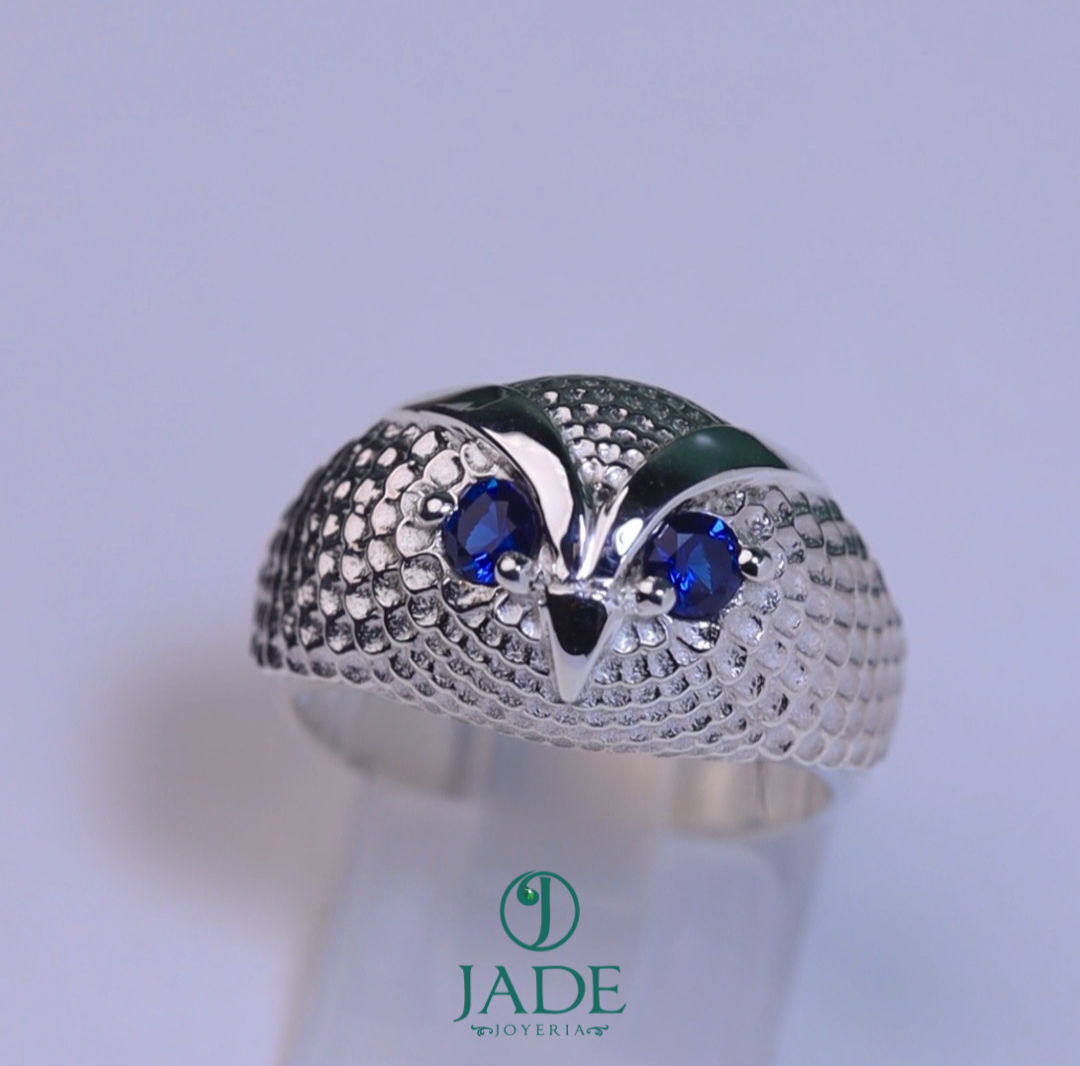 Anillo de Buho en plata ley