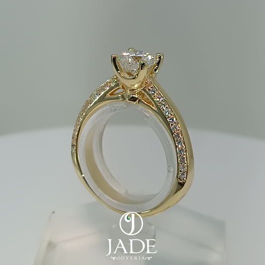 Anillo Mayte de compromiso en oro 18k