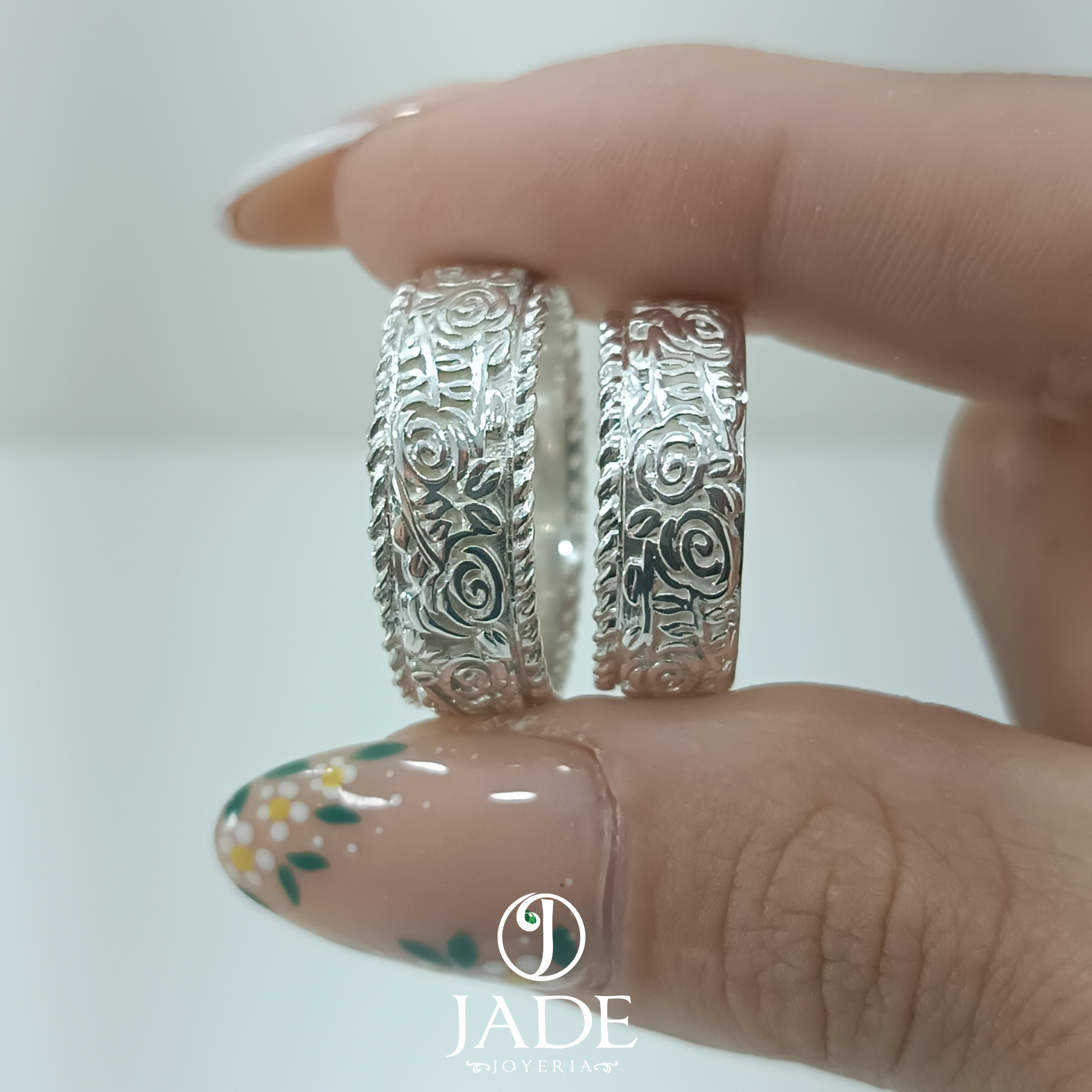 Aros de matrimonio Flower