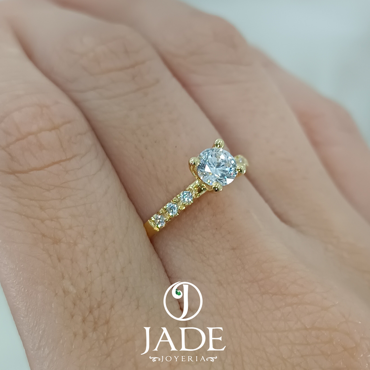 Anillo de compromiso Ángela en oro 18k – Jade18k (vista 4)