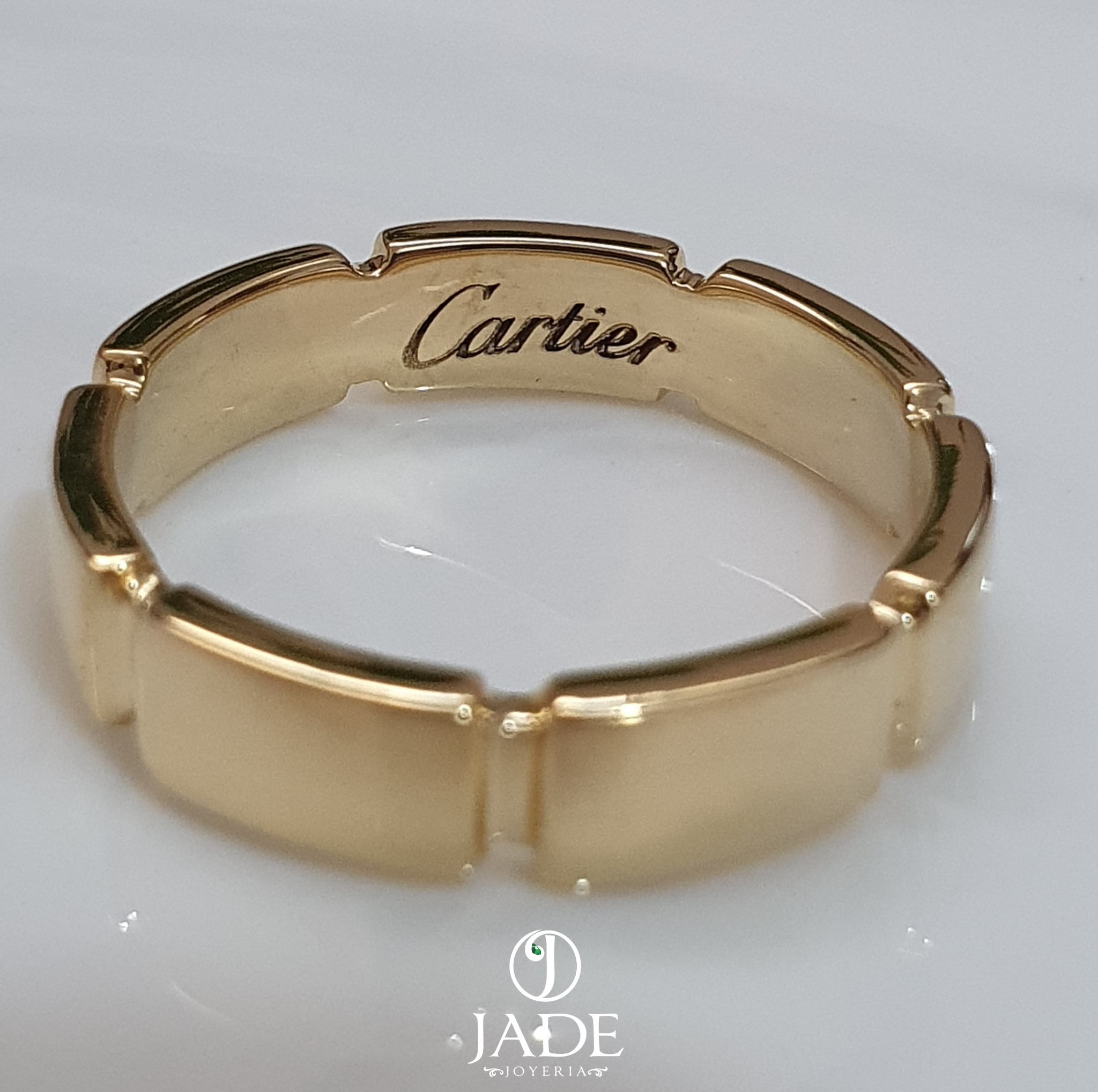 Anillo eslabones tipo cartier