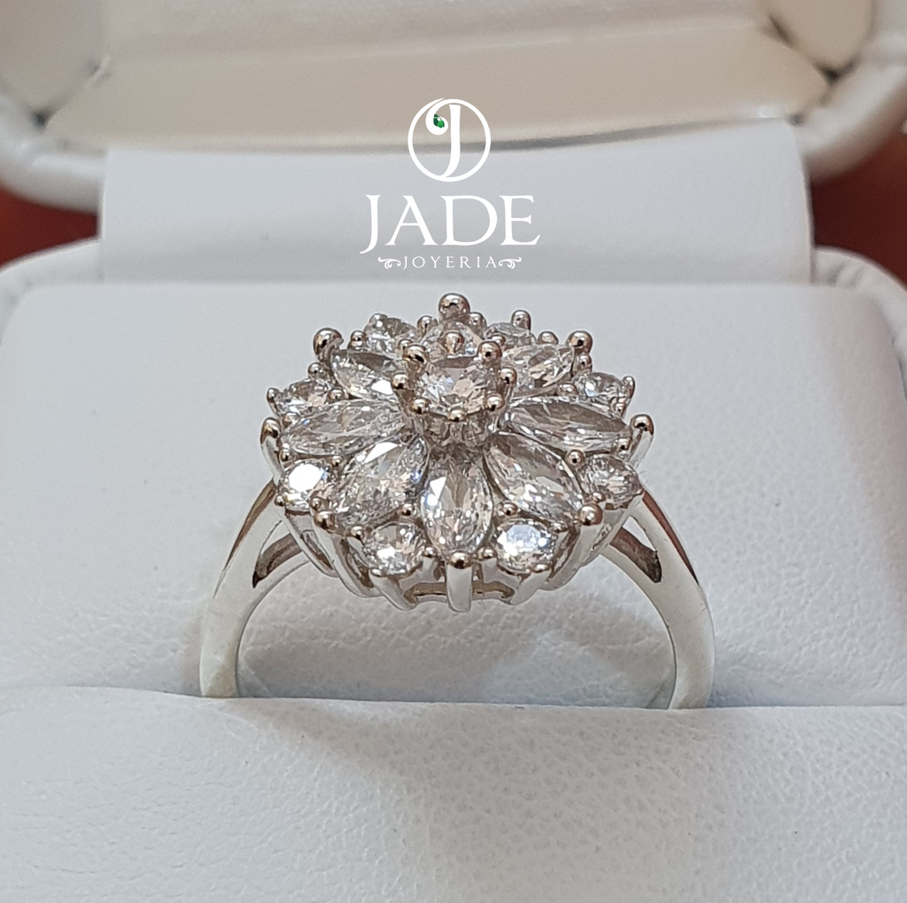 Anillo de Flor Preciosa en plata ley