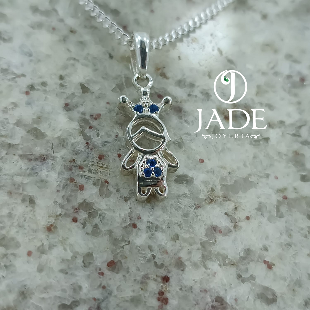 Dije de niño príncipe en plata ley