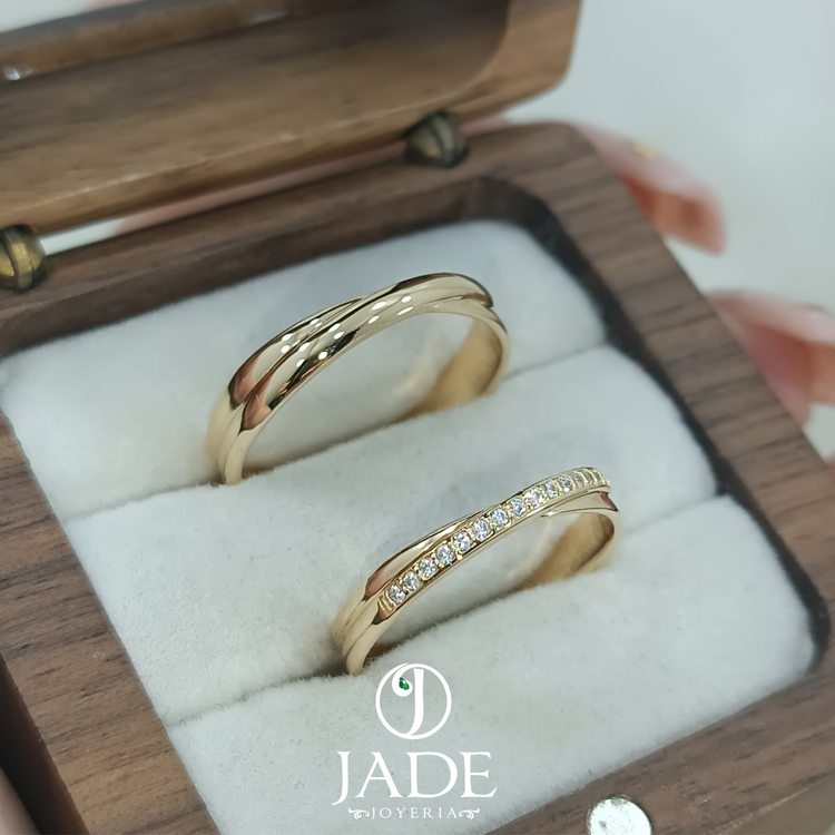 Aros de matrimonio Lex en oro 18k – Jade18k (vista 3)