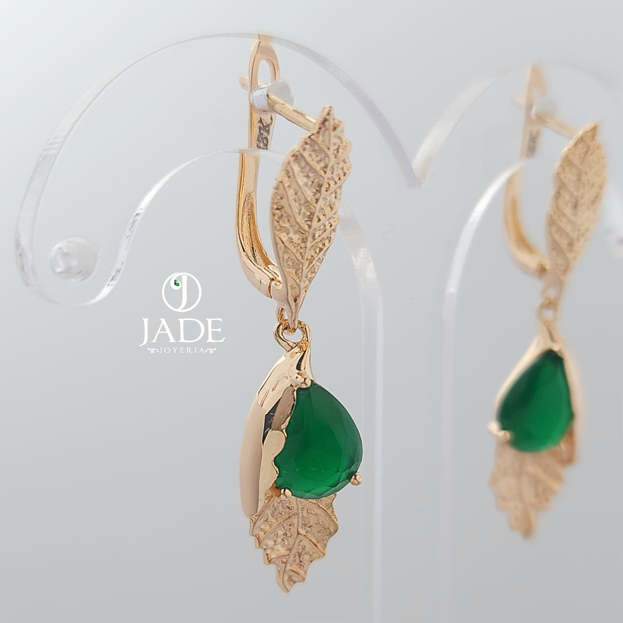 Aretes de hoja colgante