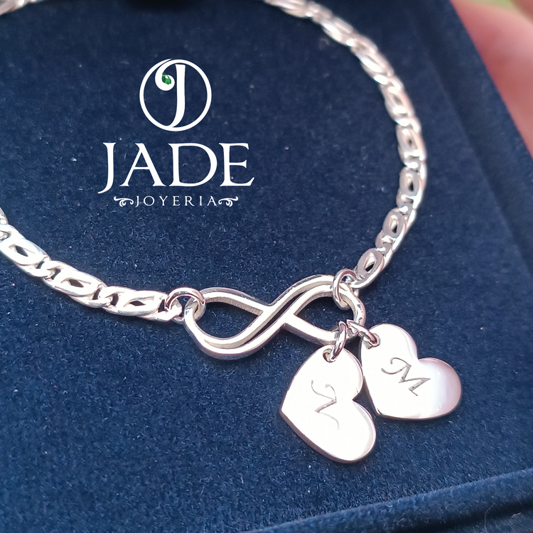 Pulsera Mónaco Infinity Love en Plata Ley – Jade18k (vista 2)