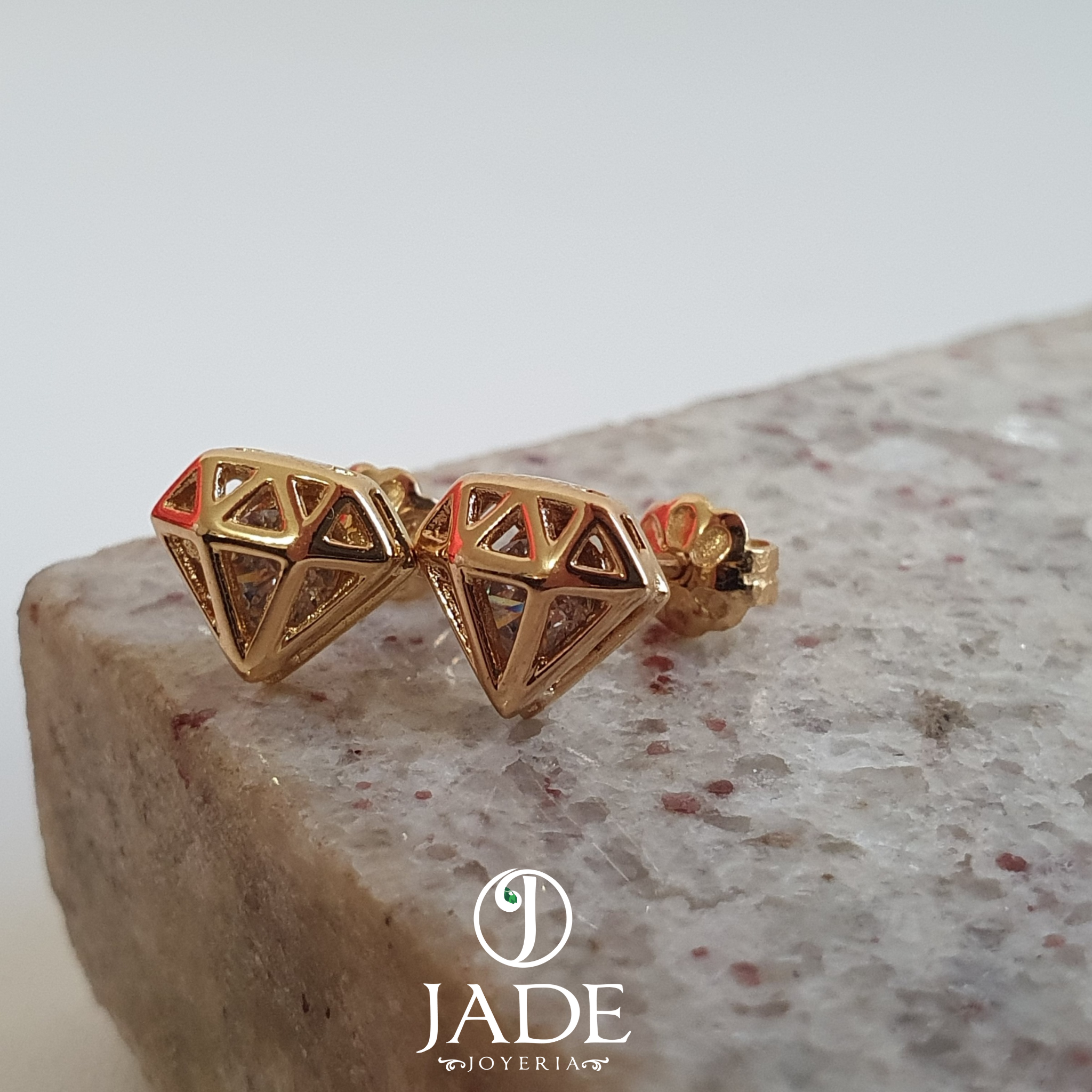 Aretes forma de diamante