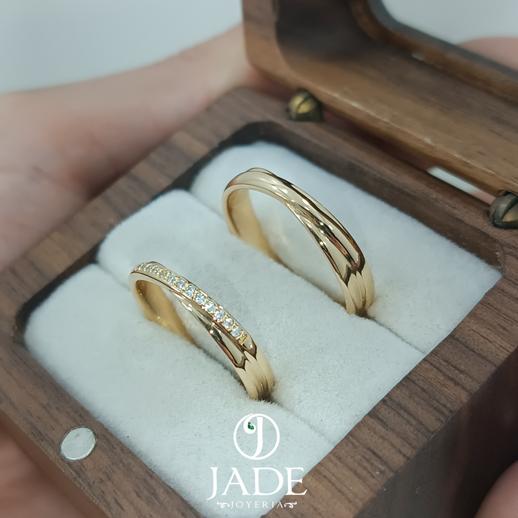Aros de matrimonio Lex en oro 18k – Jade18k (vista 4)