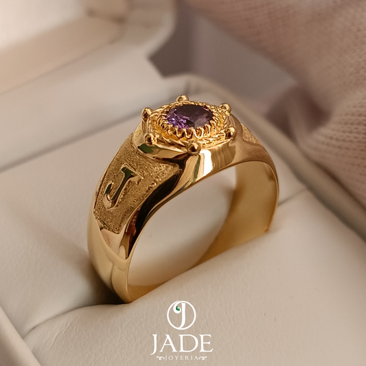 Anillo bolichera Alex en oro 18k – Jade18k