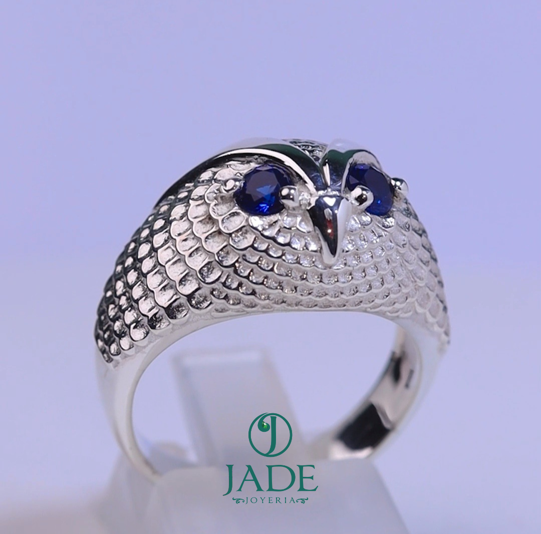 Anillo de Buho en plata ley