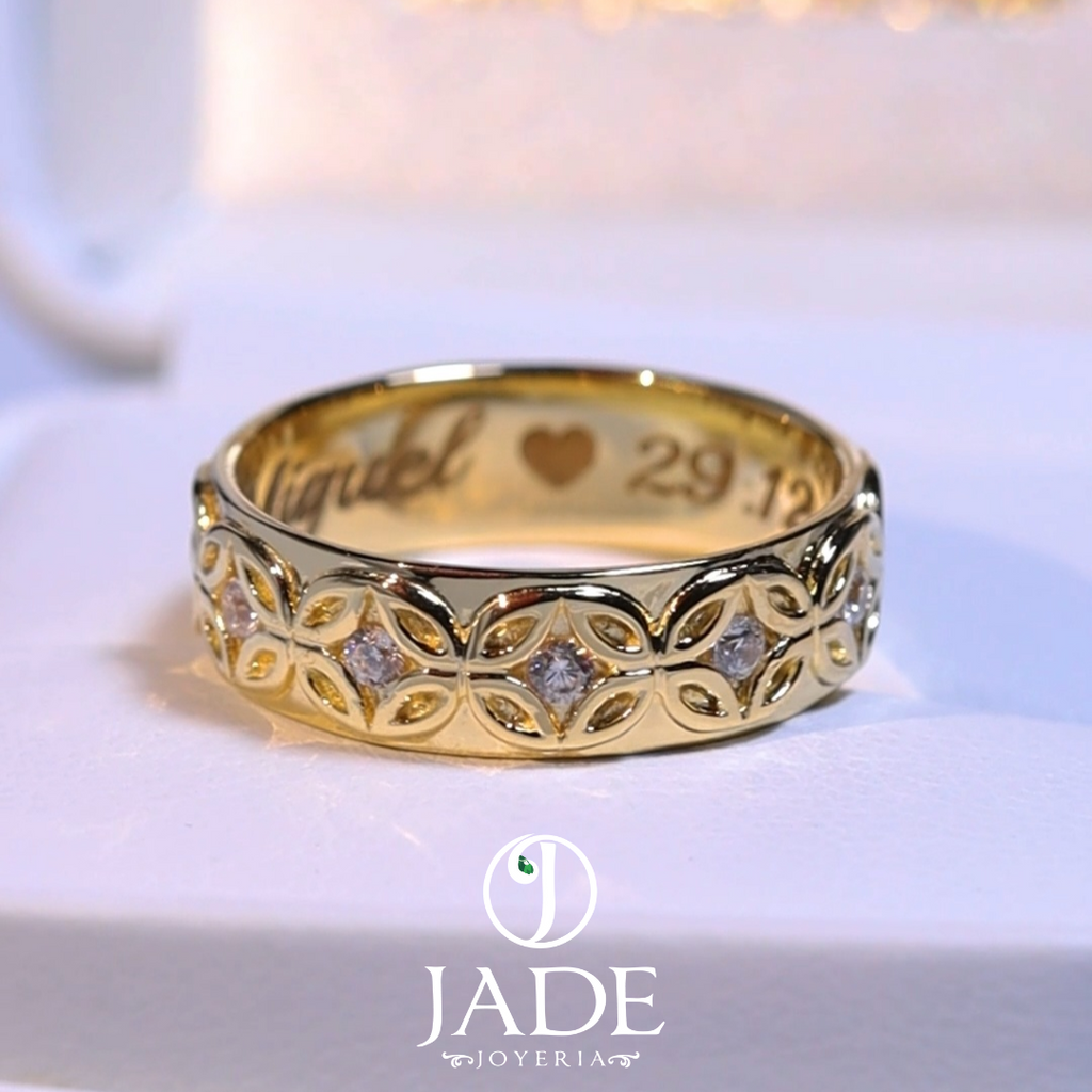 Aros de matrimonio Flor