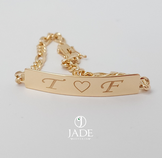 Esclava personalizada en oro 18k