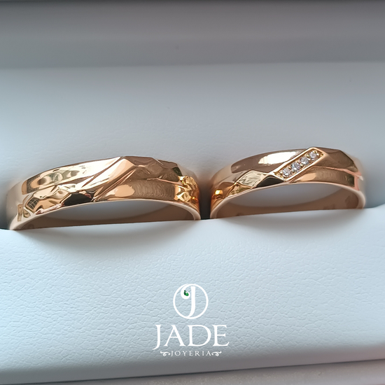 Aros de matrimonio Eros en oro 18k – Jade18k (vista 2)