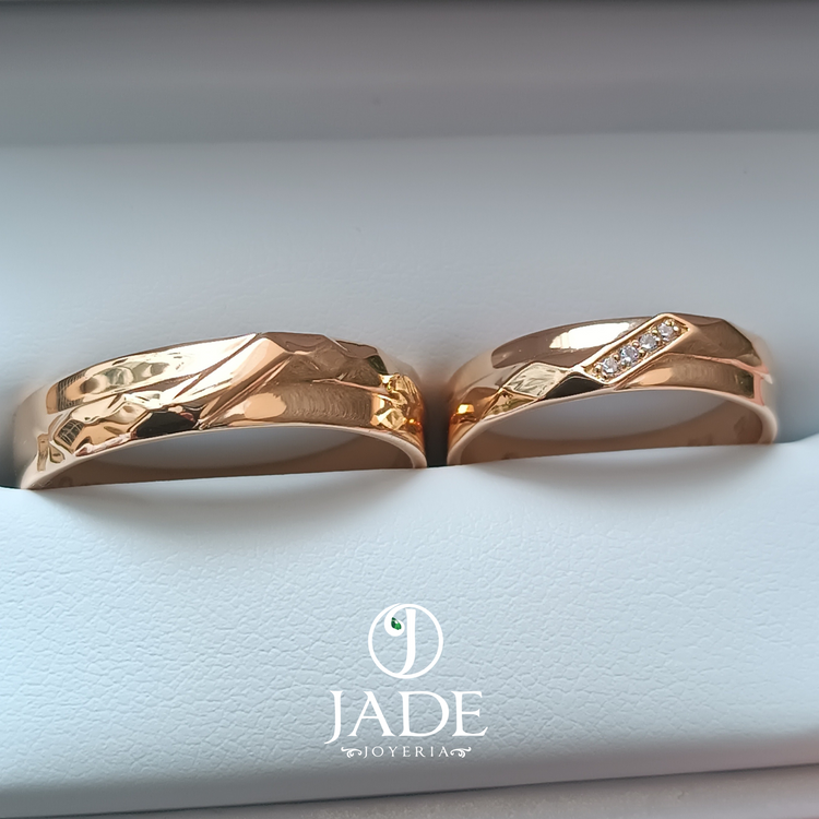Aros de matrimonio Eros en oro 18k – Jade18k (vista 2)