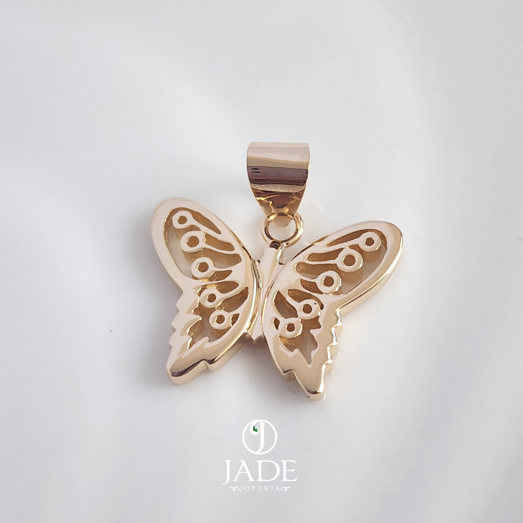 Juego de aretes mariposa y collar