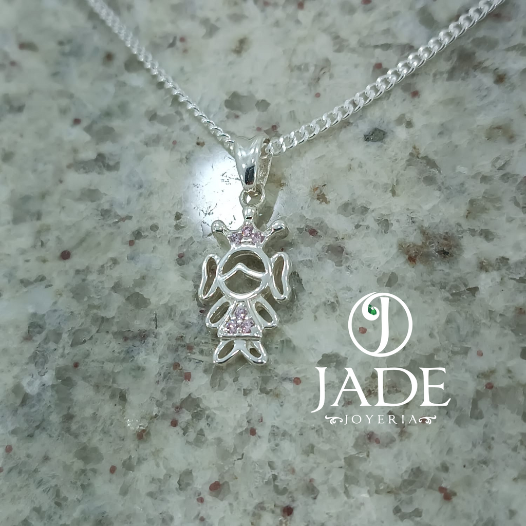 Dije niña princesa en plata ley