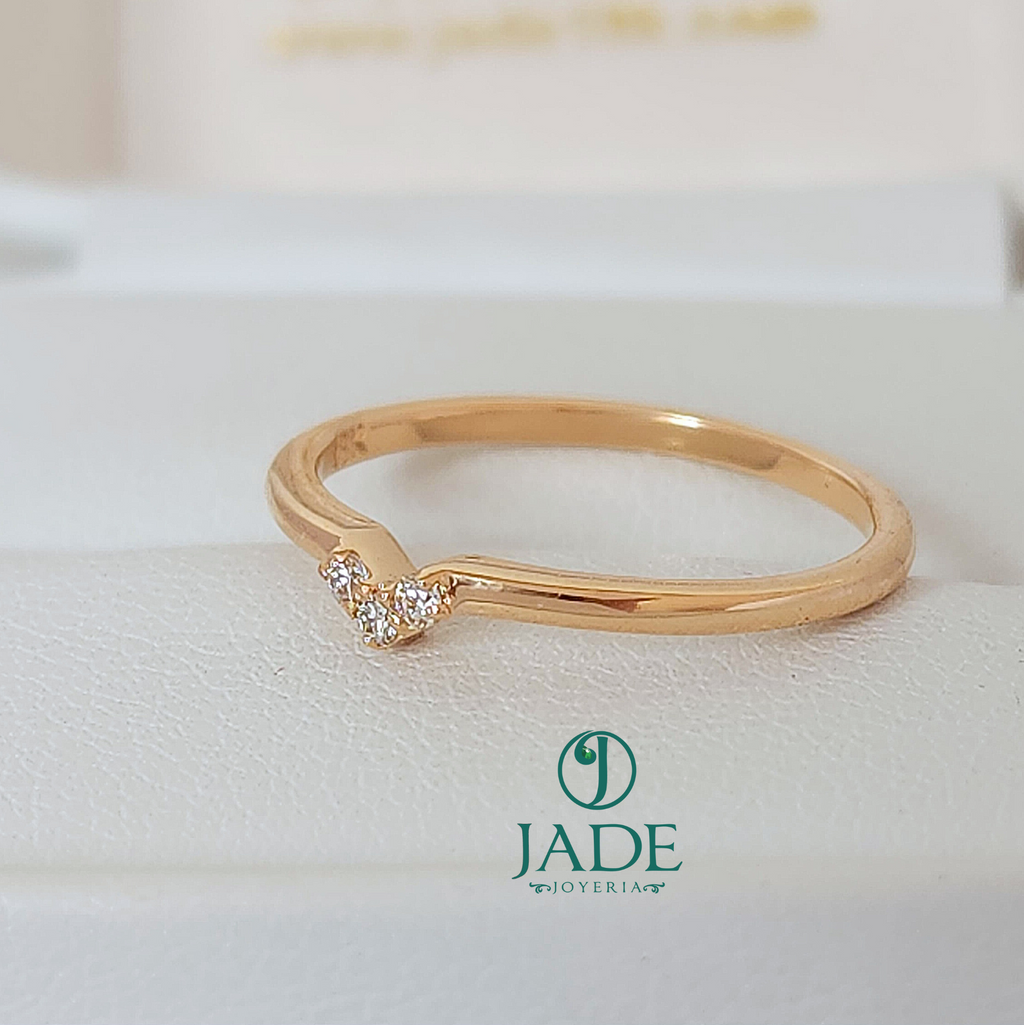 Cintillo corazón con 3 piedras