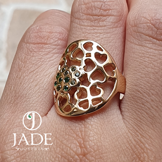 Anillo Rita corazón en oro 18k – Jade18k (vista 5)