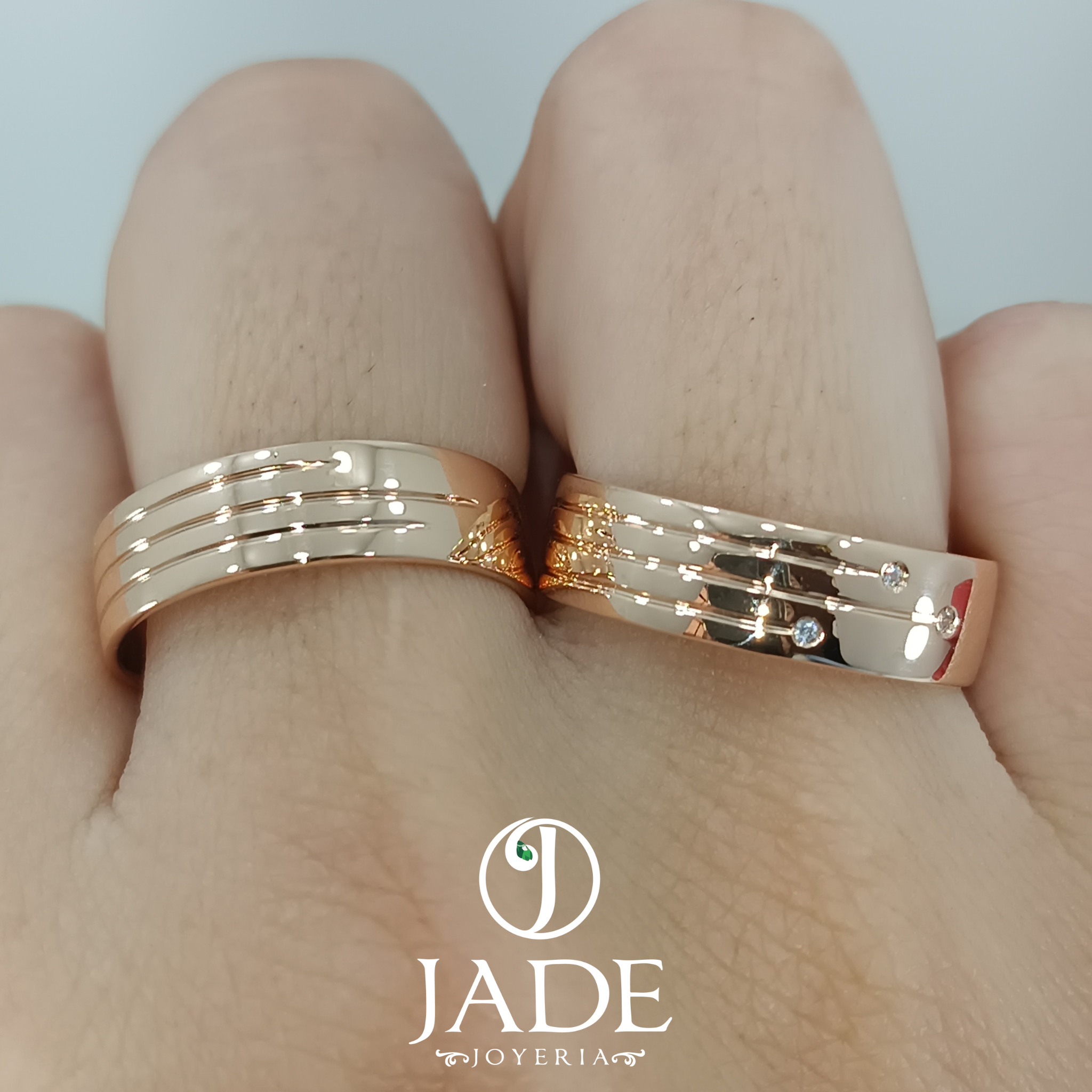 Aros de matrimonio 3 lineas de amor