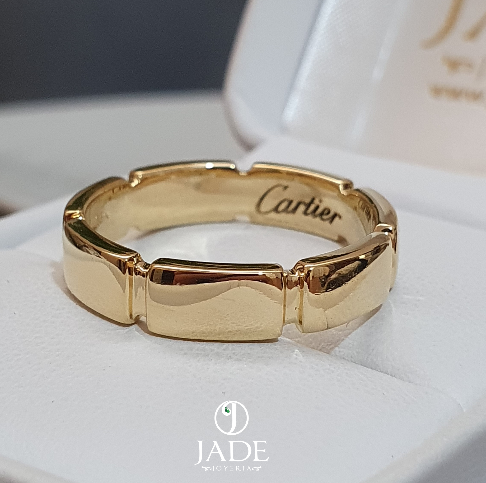 Anillo eslabones tipo cartier