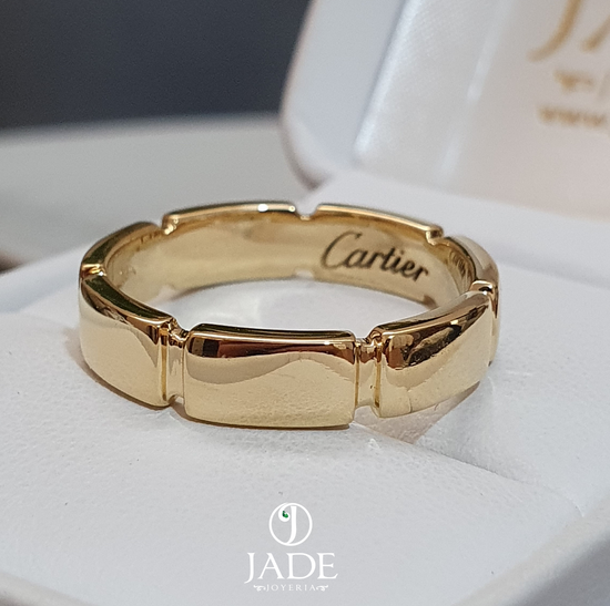 Anillo eslabones tipo cartier en oro 18k – Jade18k (vista 4)