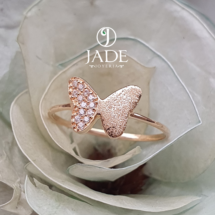 Anillo Sofia de Mariposa en oro 18k – Jade18k (vista 2)