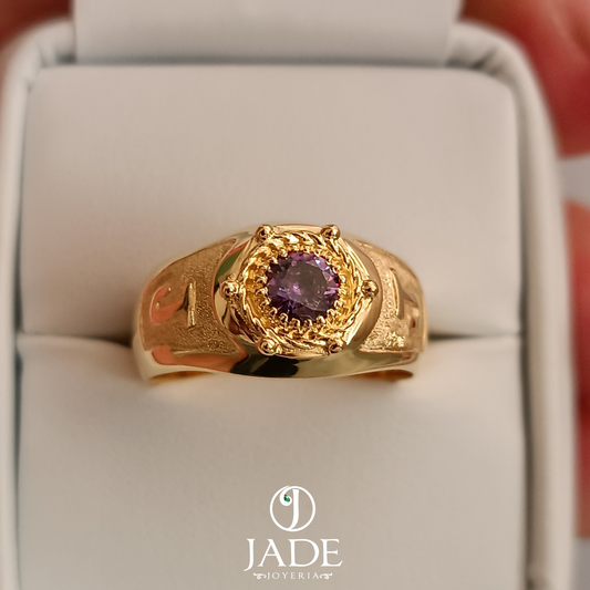 Anillo bolichera Alex en oro 18k – Jade18k (vista 2)