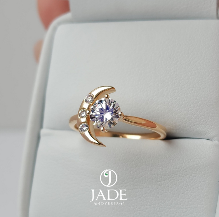 Anillo Moon en oro 18k – Jade18k (vista 2)