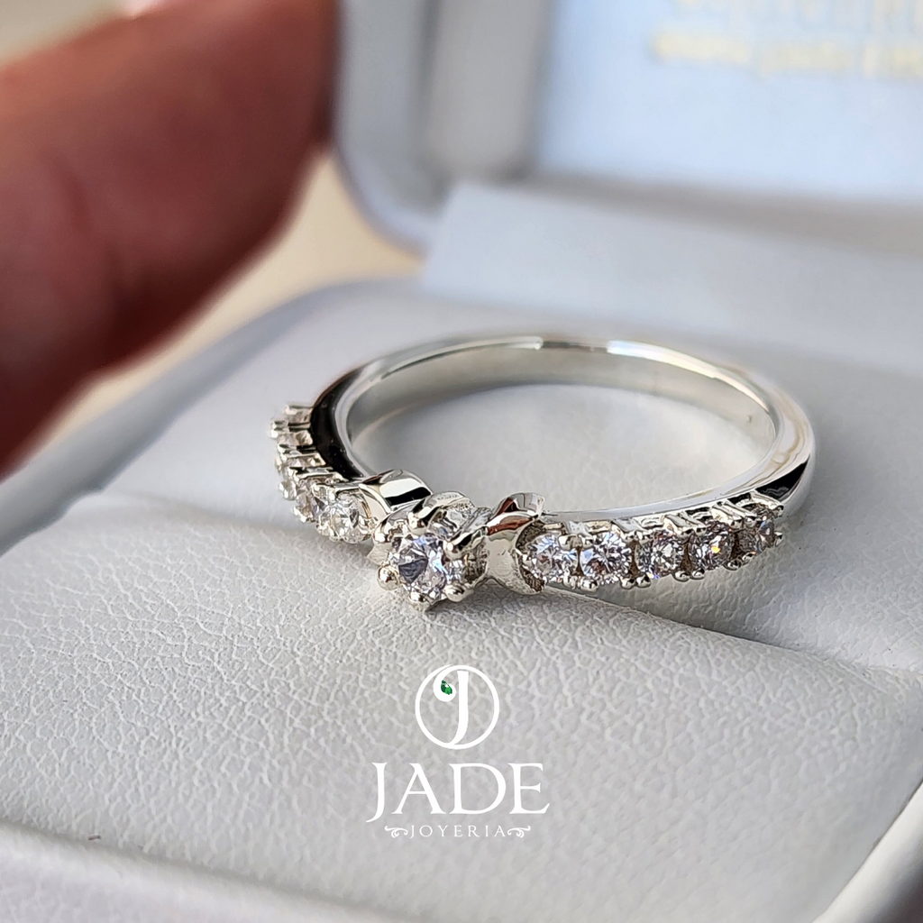 Anillo arcoiris en plata ley