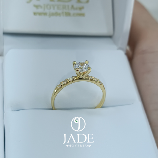Anillo de compromiso Ángela en oro 18k – Jade18k (vista 3)