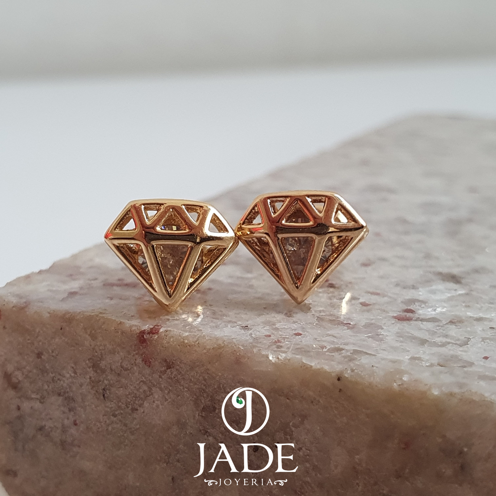 Aretes forma de diamante