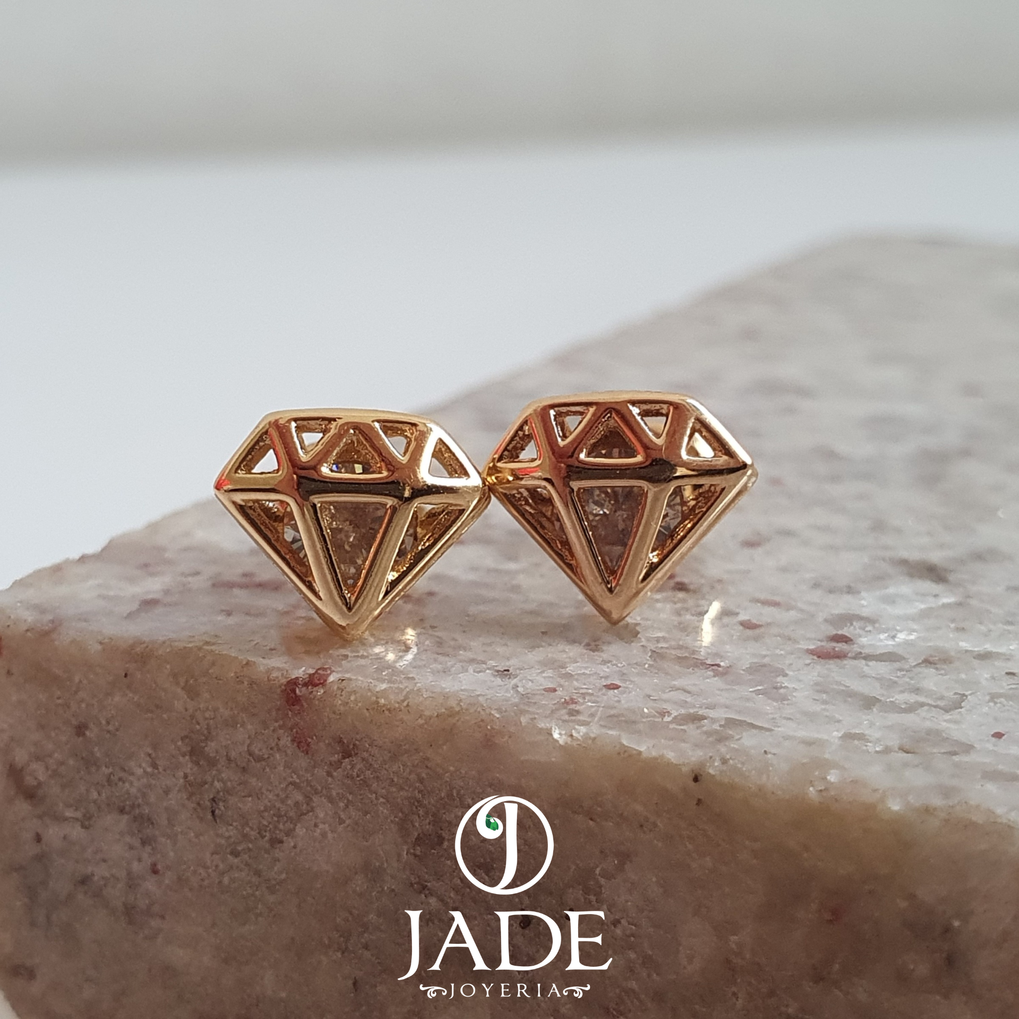 Aretes forma de diamante