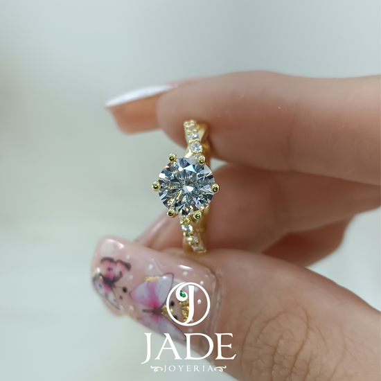 Anillo de compromiso Promise en oro 18k – Jade18k (vista 3)