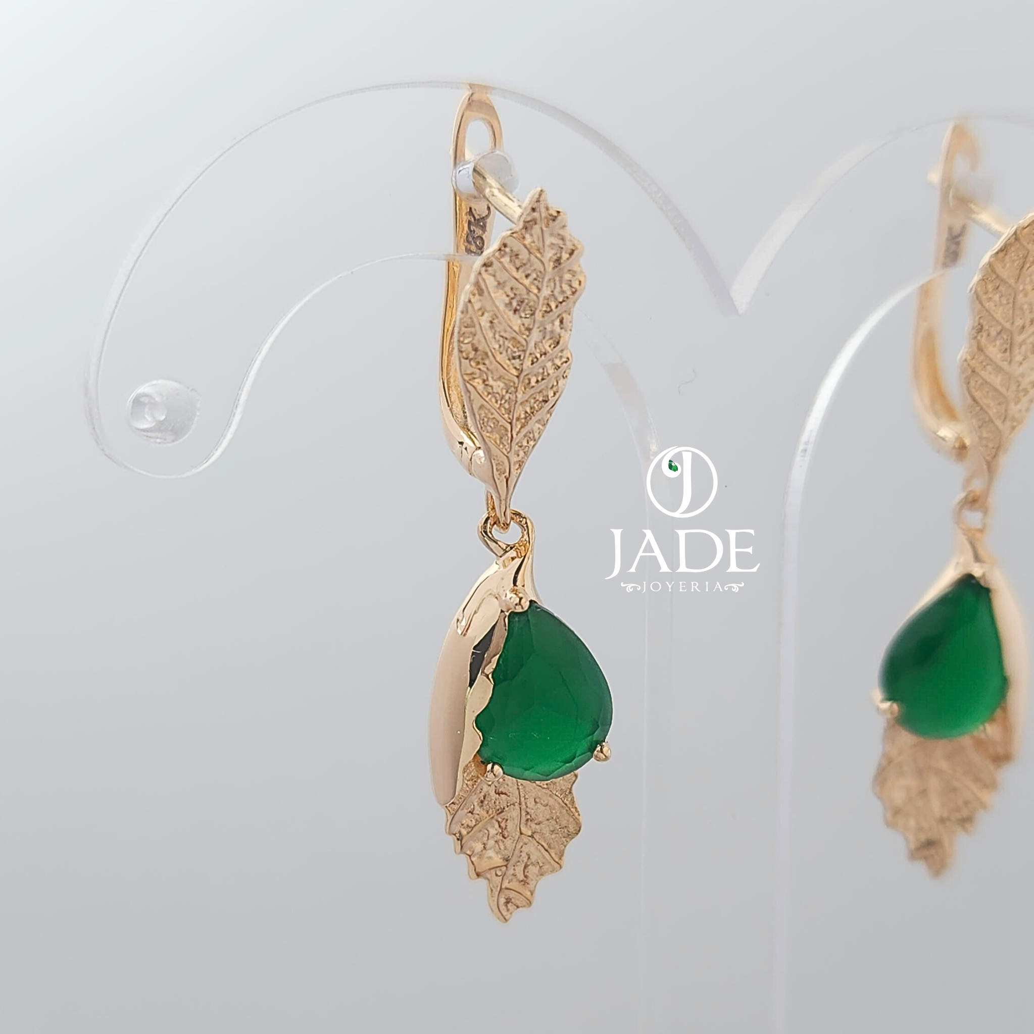 Aretes de hoja colgante
