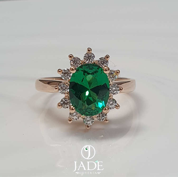 Anillo de Compromiso Celestial en oro 18k – Jade18k (vista 2)