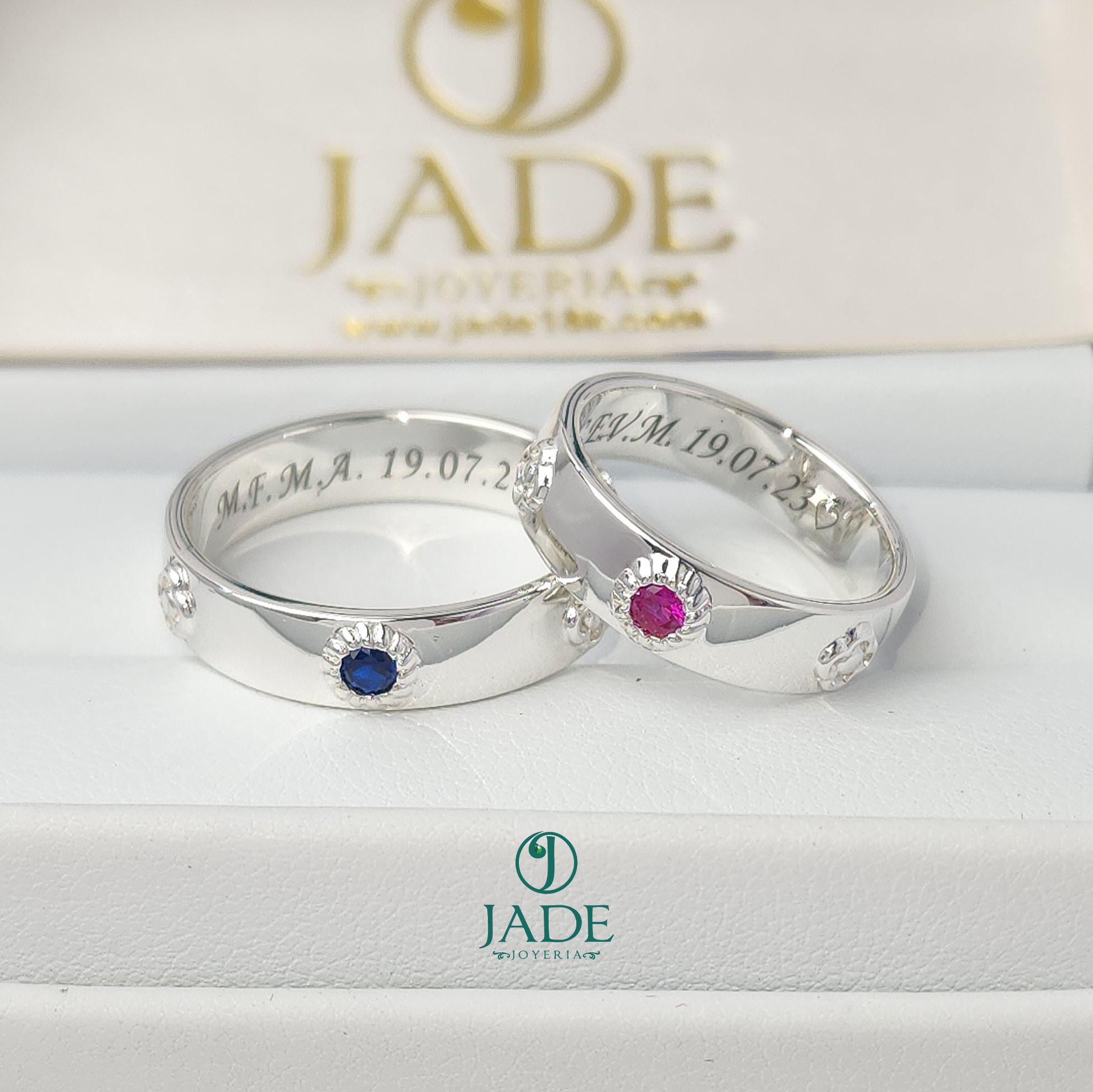 Aros de matrimonio "Amor en plata"