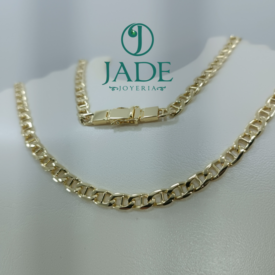 Cadena Flat Mariner en oro 18k – Jade18k