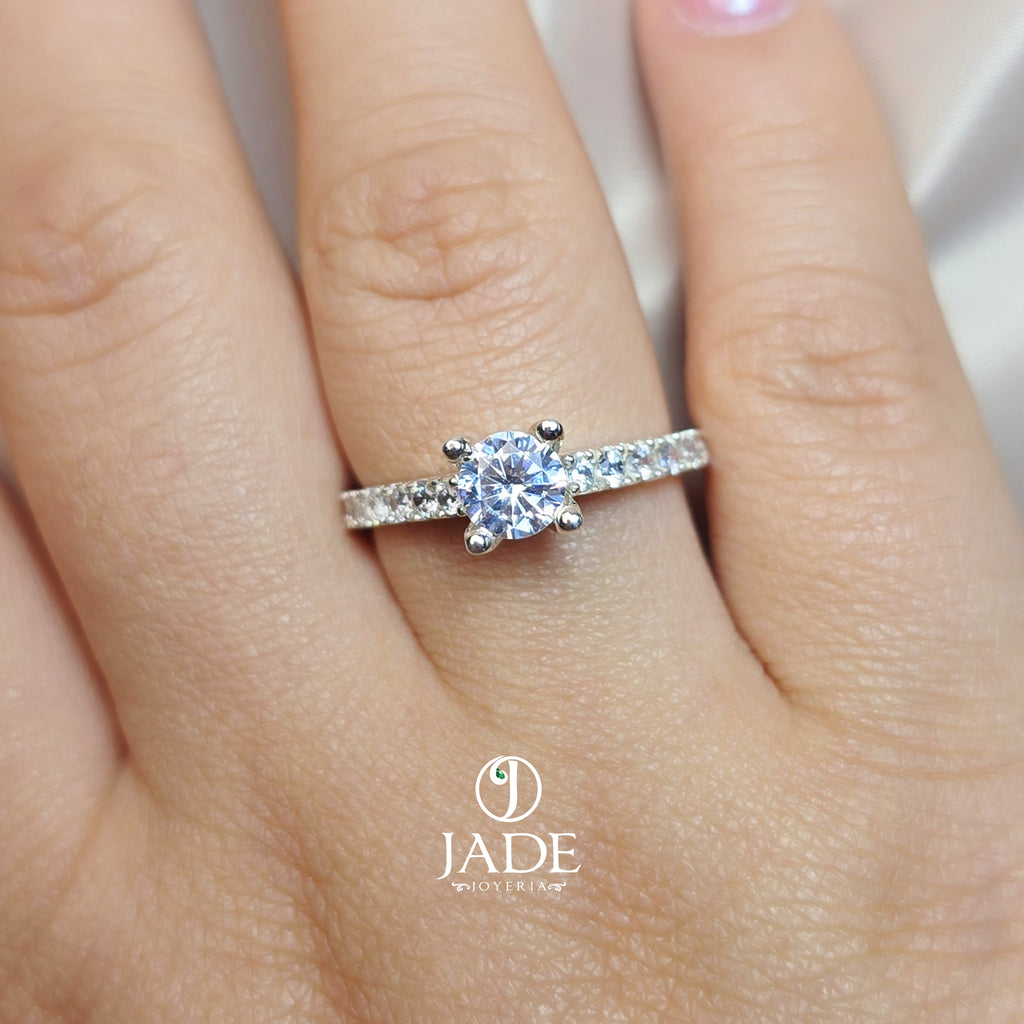 Anillo de Compromiso Plata "Rafaella"