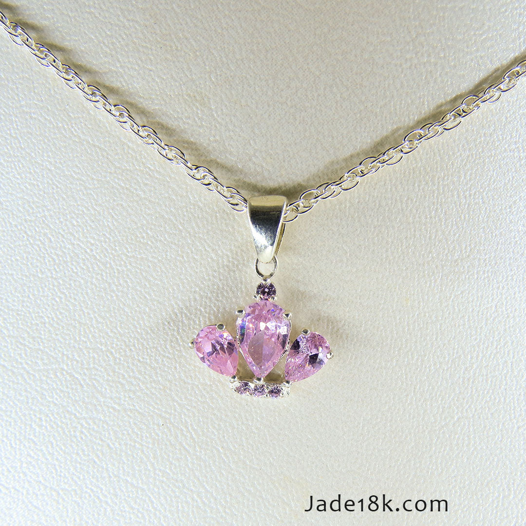 Dije Piedra Rosa Plata Ley