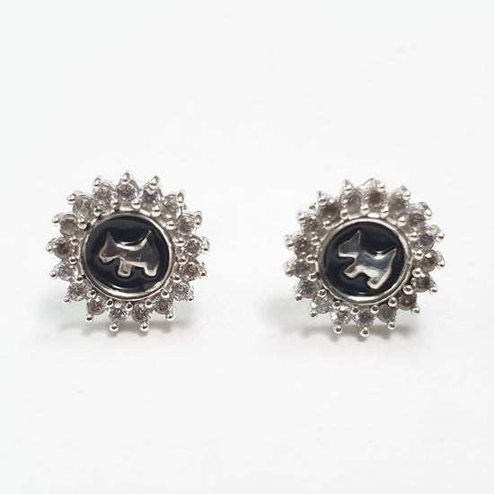 Aretes Dog Lover Plata Ley – Jade18k (vista 3)