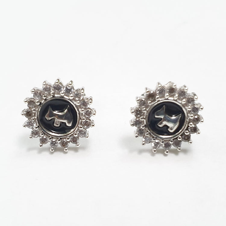 Aretes Dog Lover Plata Ley – Jade18k (vista 3)