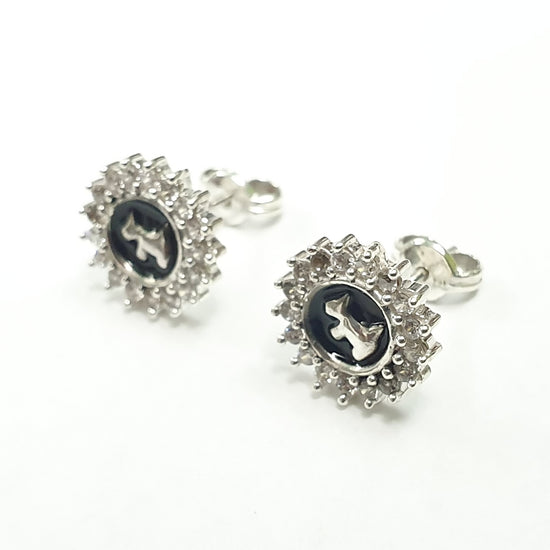 Aretes Dog Lover Plata Ley – Jade18k