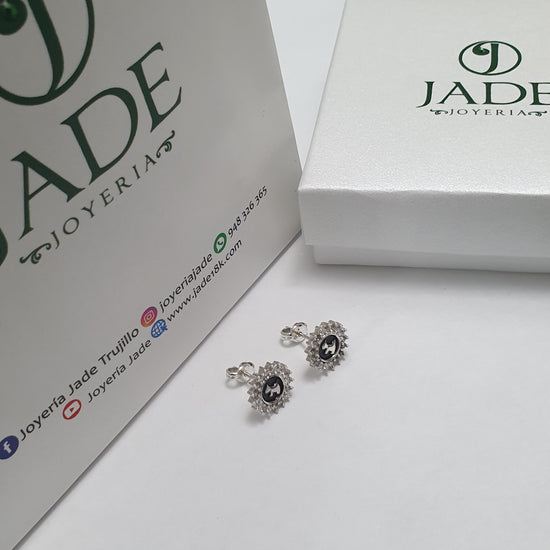 Aretes Dog Lover Plata Ley – Jade18k (vista 4)